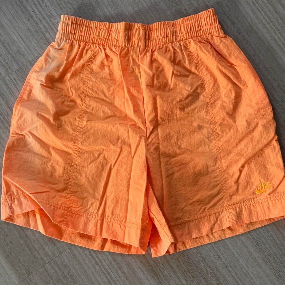 VTG 90s Nike Cross Training Nylon Shorts - Orange - Youth M (10-12)
